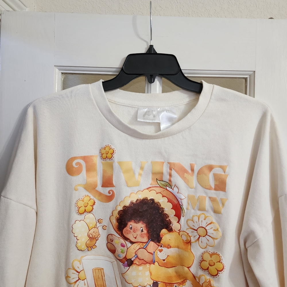 Care Bears Strawberry Shortcake Sweatshirt Living My Best Life XXL Ombré - Picture 5 of 16
